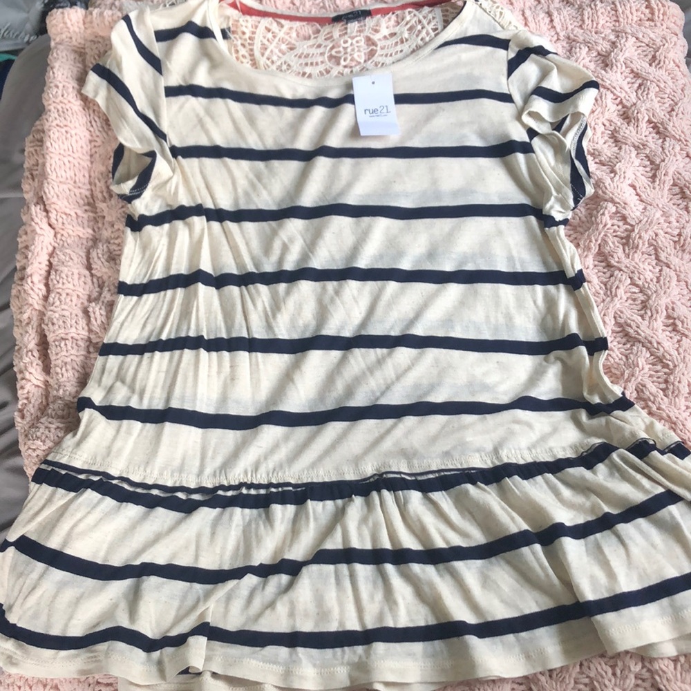 NAVY BLUE STRIPED SHIRT